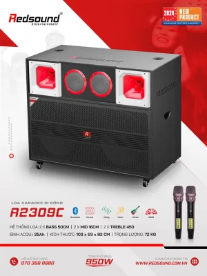 Loa kéo di động Redsound R2309C bass 5 tấc đôi 3 Redsound Vietnam Loa kéo di động Redsound R2309C | Thông tin chi tiết