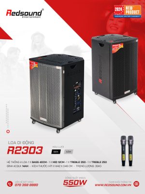 Loa kéo di động Redsound R2303 Bass 4 tấc 2 Redsound Vietnam Loa kéo di động Redsound R2303