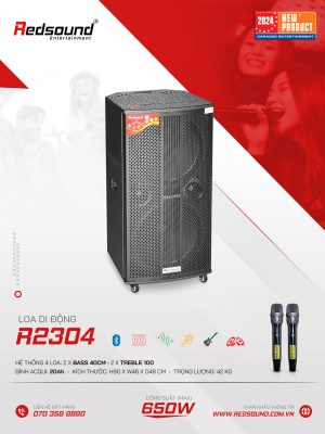 Loa kéo di động Redsound R2304 | 4 tấc đôi
