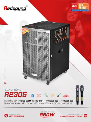 Loa kéo di động Redsound R2305 bass 5 tấc 1 Redsound Vietnam Loa kéo di động Redsound R2305