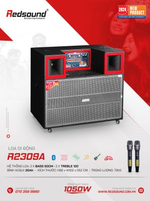 Loa kéo di động Redsound R2309A bass 5 tấc đôi 1 Redsound Vietnam Loa kéo di động Redsound R2309A