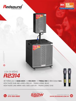 Loa kéo di động Redsound R2314 bass 4 tấc 2 Redsound Vietnam Loa kéo di động Redsound R2314