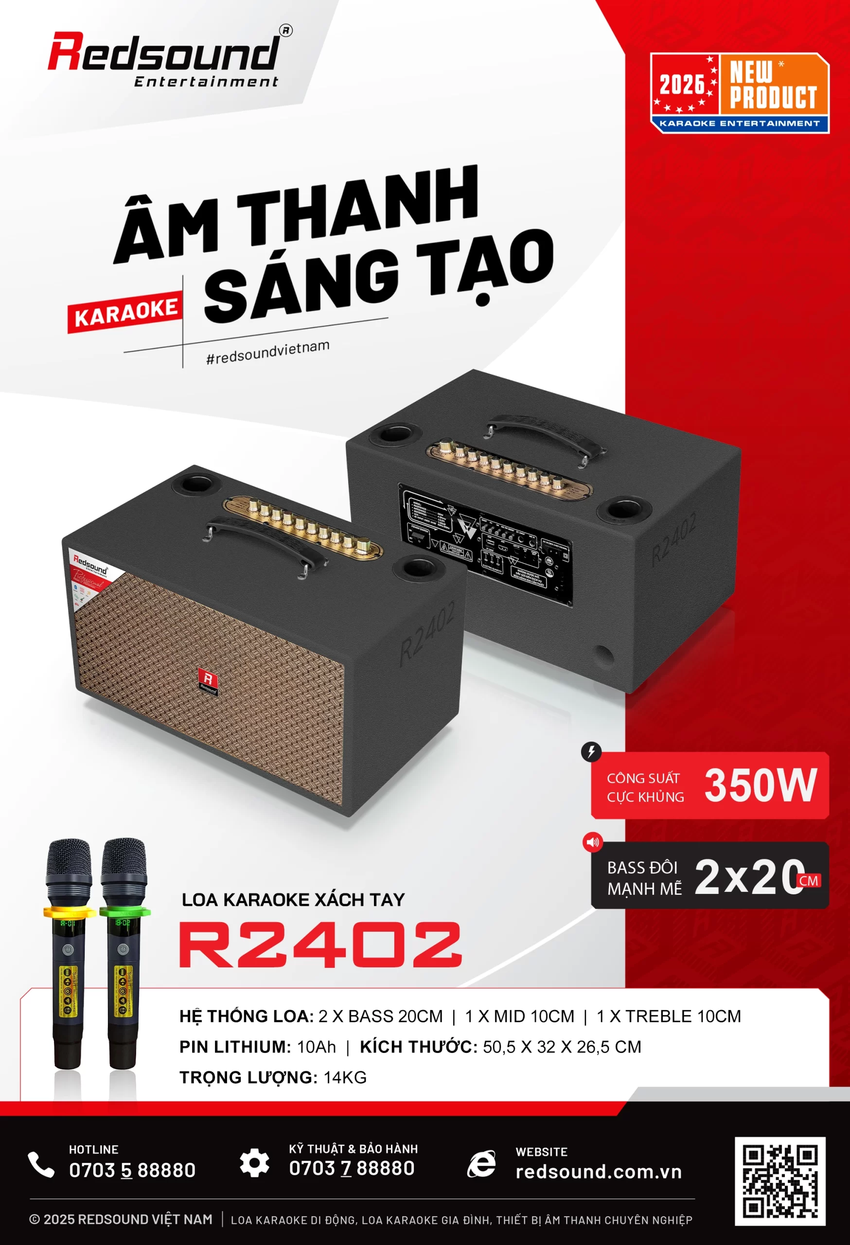 Loa xách tay Redsound R2402 3 Redsound Vietnam R2402 banner copy scaled Redsound Vietnam