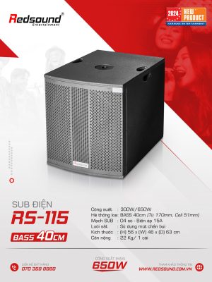 Loa Sub điện Redsound RS-115 Bass 40 cm 1 Redsound Vietnam Loa Sub điện Redsound RS115 | Bass 40 cm