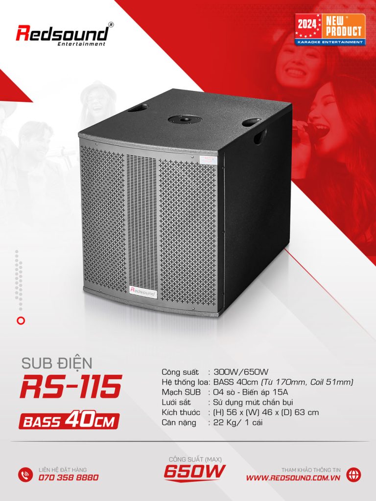 Loa Sub điện Redsound RS-115 Bass 40 cm 3 Redsound Vietnam Loa Sub điện Redsound RS115 | Bass 40 cm