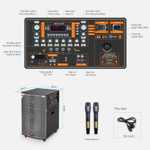 Loa karaoke di động Redsound R2406A Bass 5 tấc 4 Redsound Vietnam Loa karaoke di động Redsound R2406A | Bo mạch