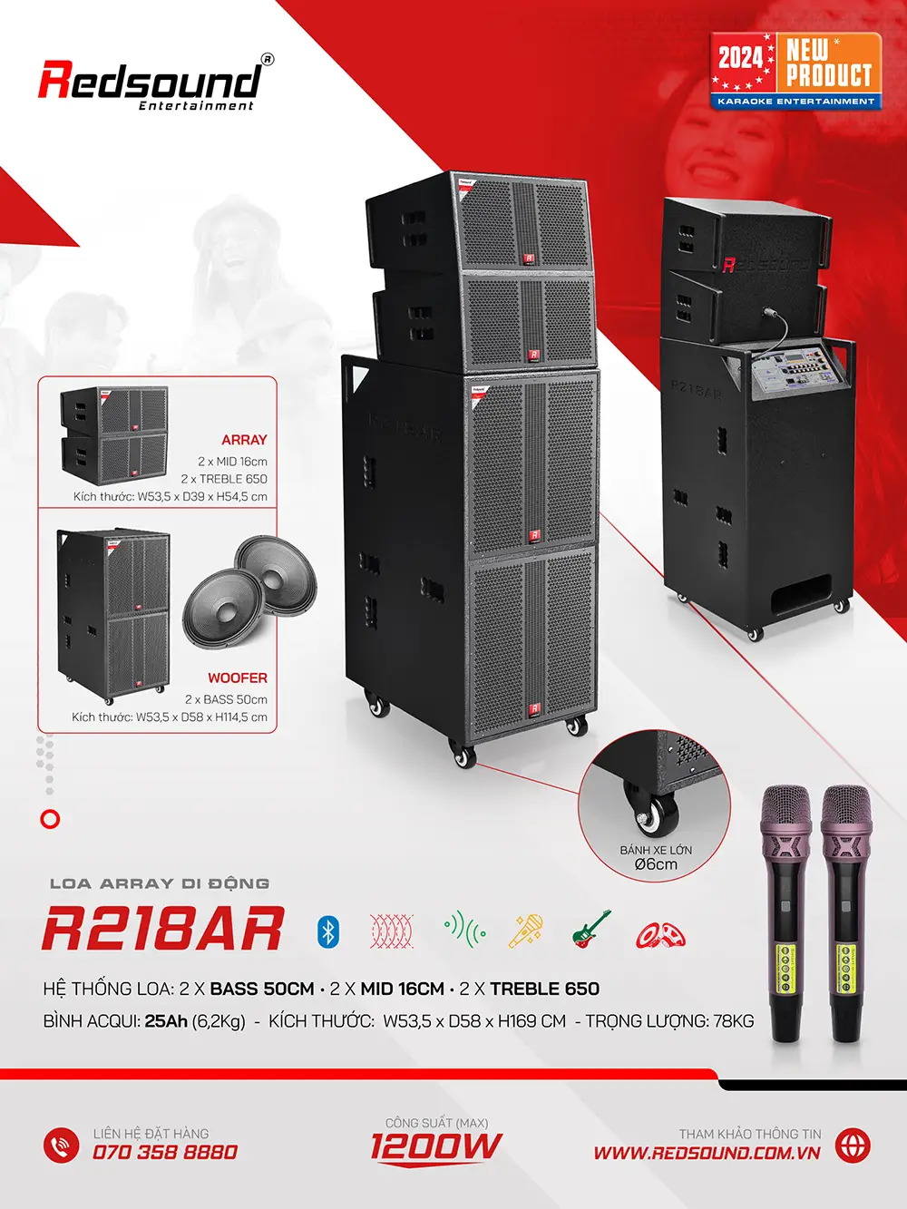 Loa array di động Redsound R218AR | Thông tin chi tiết