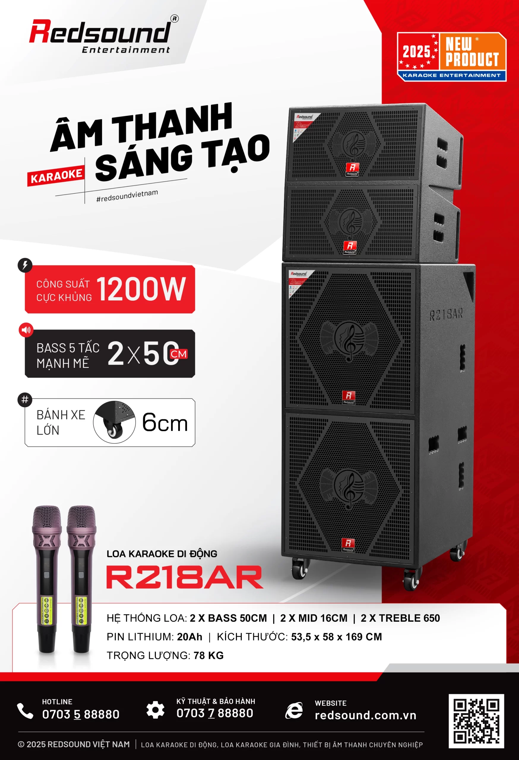Loa array di động Redsound R218AR Bass 5 tấc đôi 4 Redsound Vietnam R218AR 00 copy scaled Redsound Vietnam