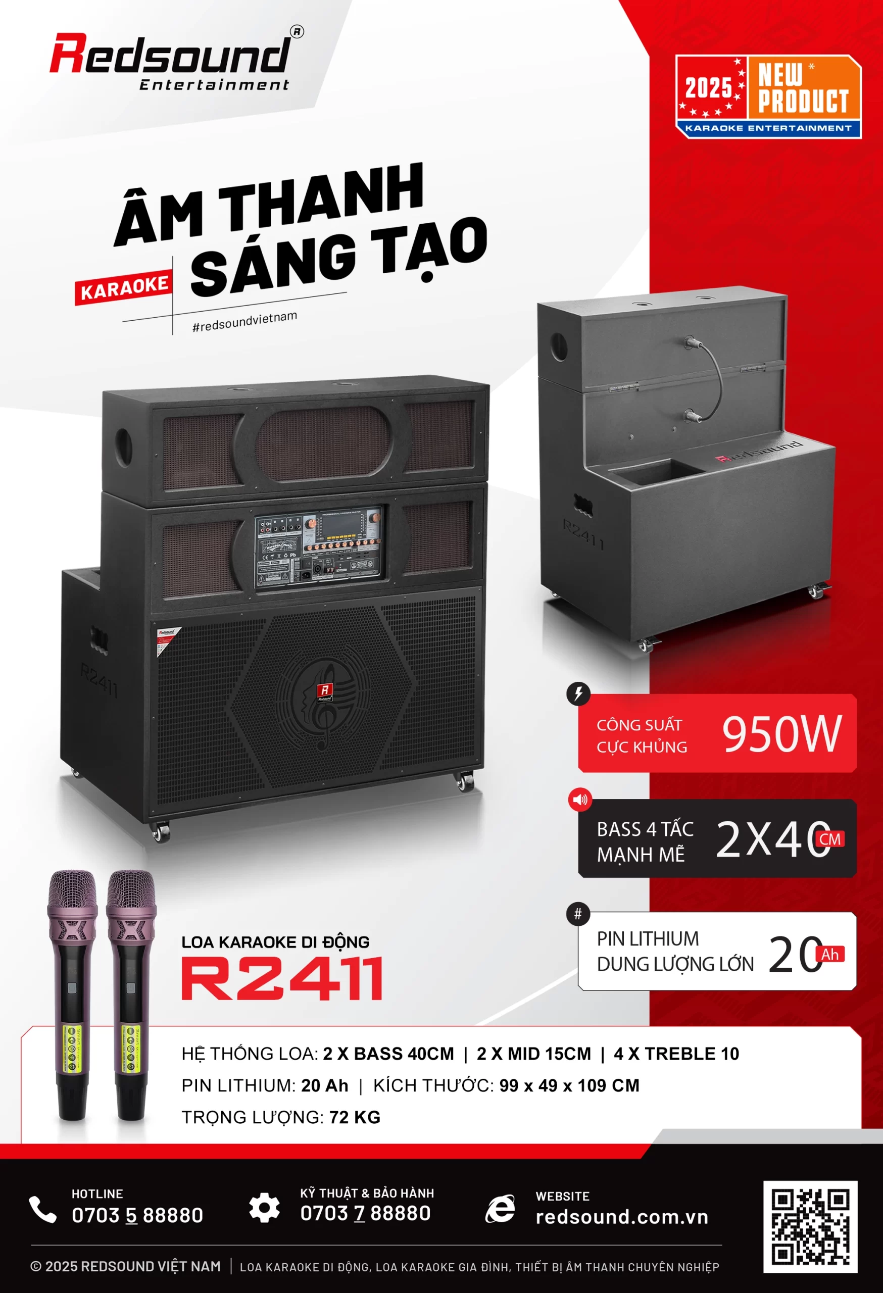 Loa gập di động Redsound R2411 Bass đôi 4 tấc gập 8 Redsound Vietnam R2411 01 copy scaled Redsound Vietnam