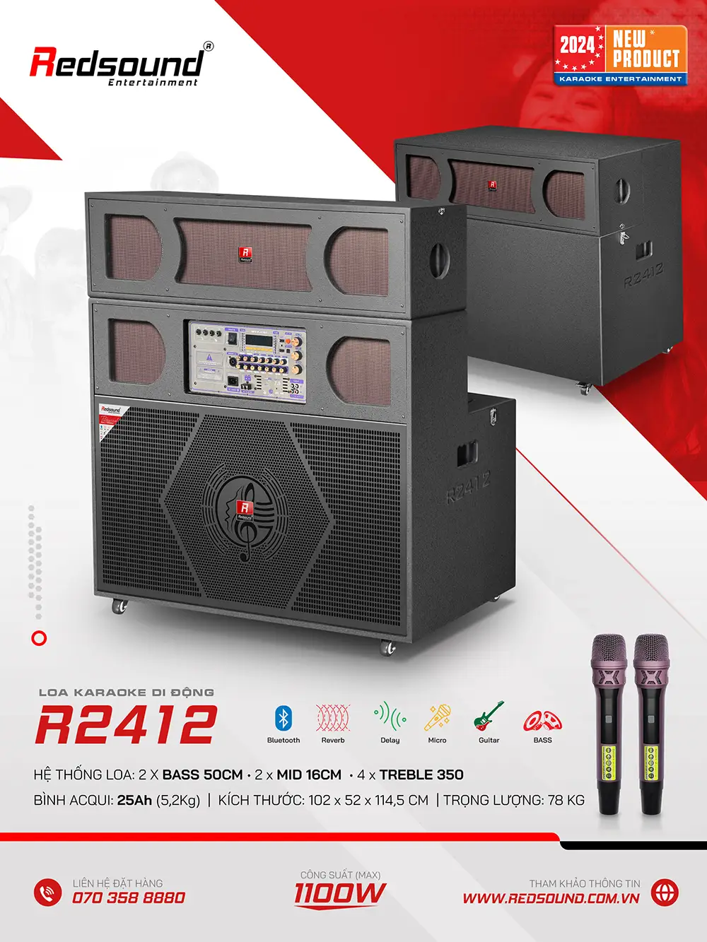 Loa gập di động Redsound R2412 | Thông tin chi tiết