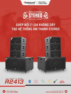 Loa array di động Redsound R2413 | Ghếp nối 2 loa không cần dây