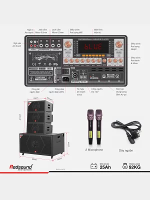 Loa array di động Redsound R2413 | HDSD Bo mạch