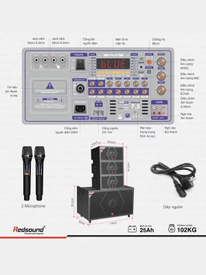 Loa array di động Redsound R2414 8 Redsound Vietnam Loa array di động Redsound R2414 | HDSD chi tiết bảng mạch