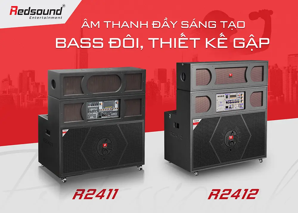 Loa gập di động Redsound | Bass đôi thiết kế gập