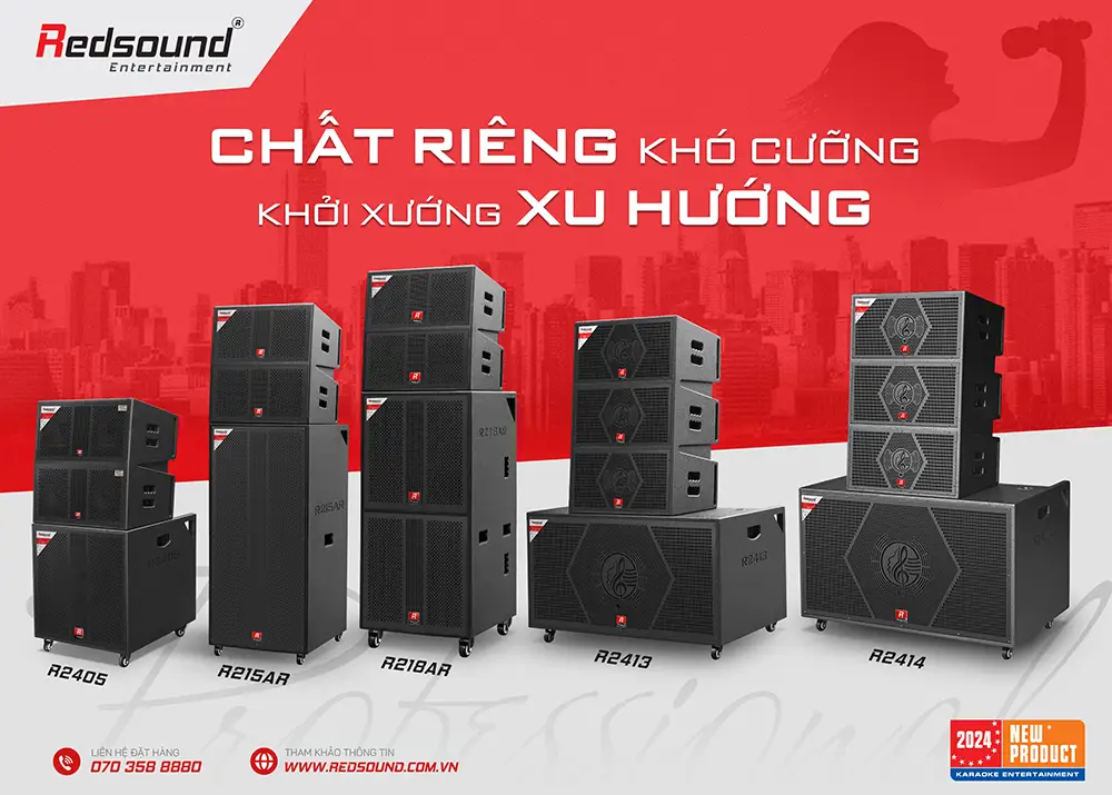 Bộ sưu tập loa kéo array chuyên nghiệp Redsound