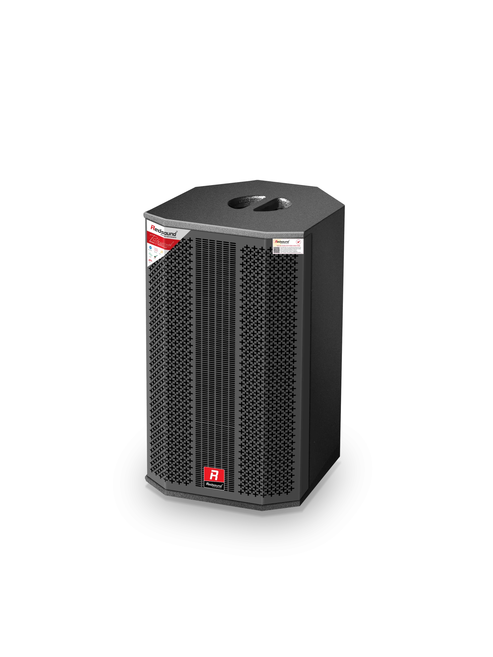 Loa xách tay Redsound R110 6 Redsound Vietnam Loa-karaoke-xach-tay-Redsound-R110-mau-xam-den