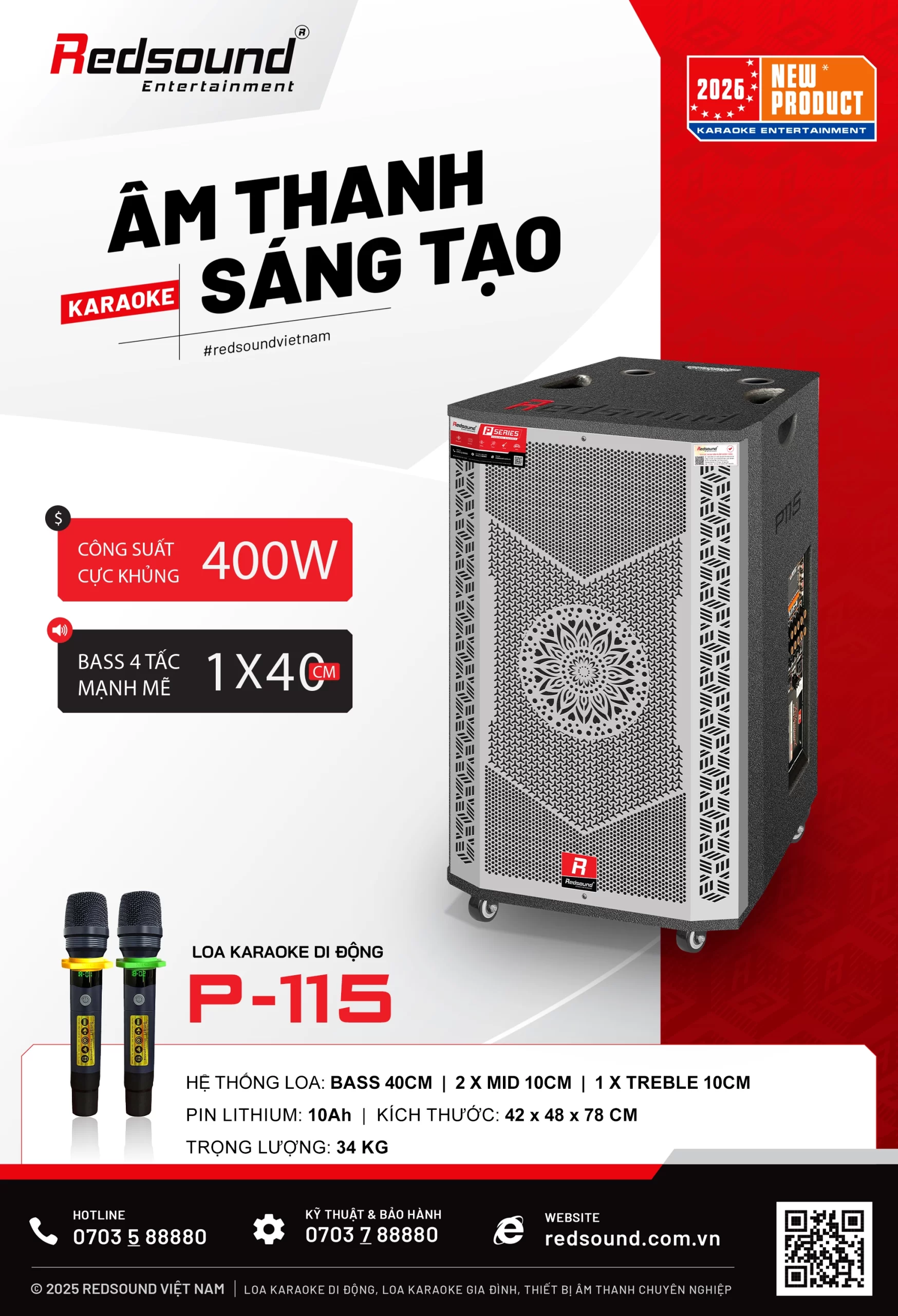 Loa kéo di động Redsound P115 3 Redsound Vietnam P115 banner copy scaled Redsound Vietnam